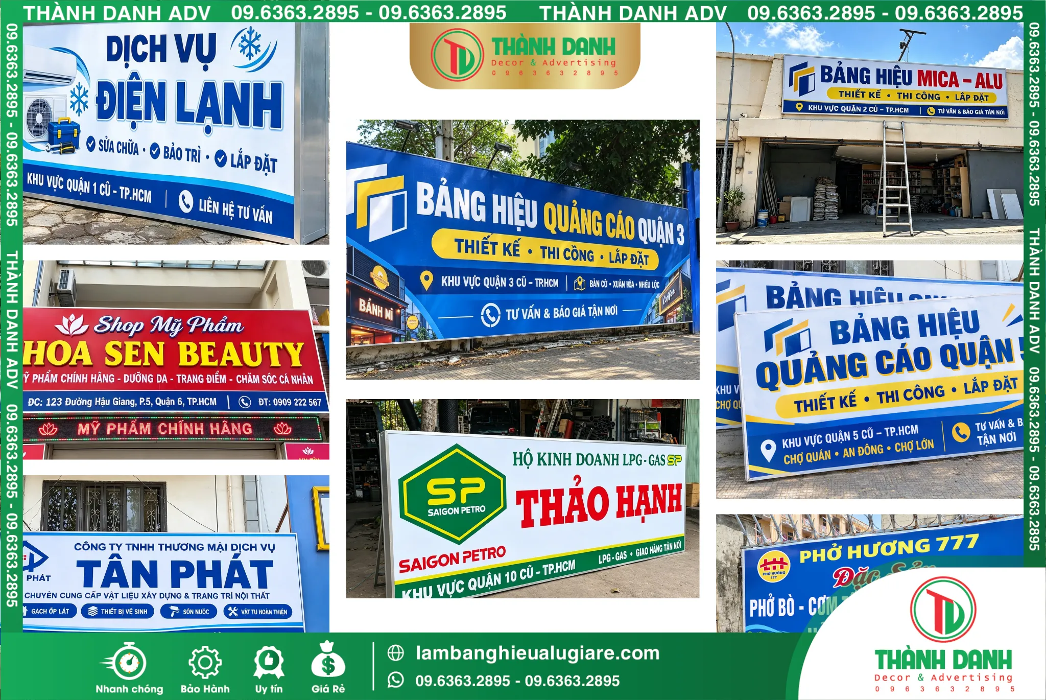 Làm Bảng Hiệu Bạt Giá Rẻ Tại TP HCM – Thi Công Toàn Thành Phố
