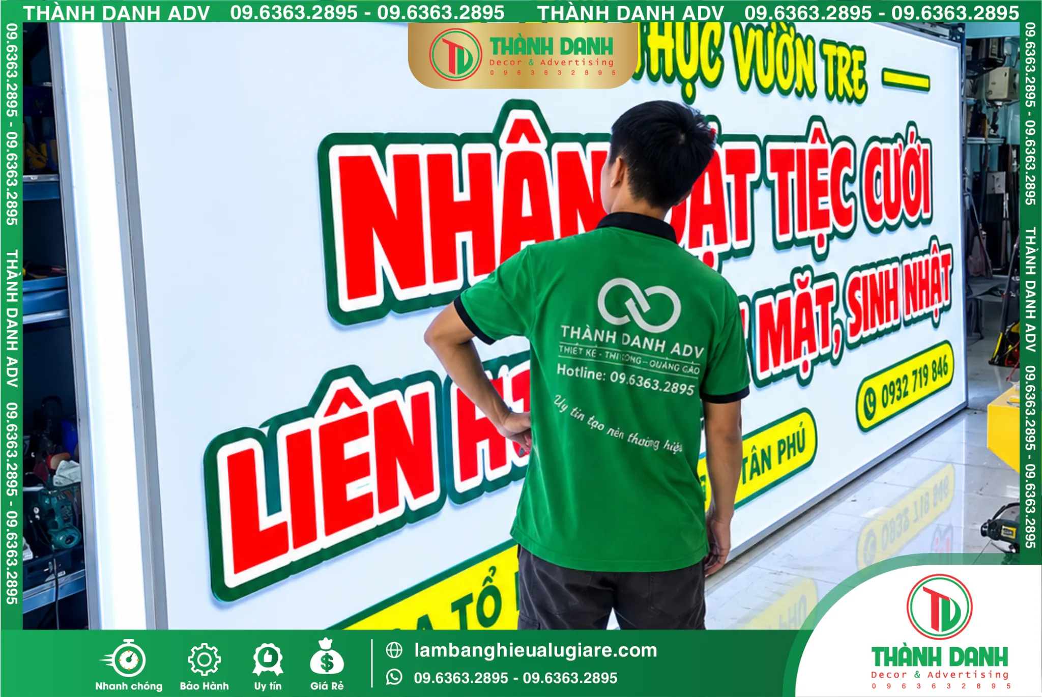 Bảng Hiệu Bạt Vườn Tre Không Gân Quận Tân Phú – Mẫu Đẹp, Giá Tốt