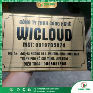 Bảng Tên Công Ty Inox Vàng Xước Tuấn Thành Tân Phú – Mẫu Đẹp, Giá Tốt