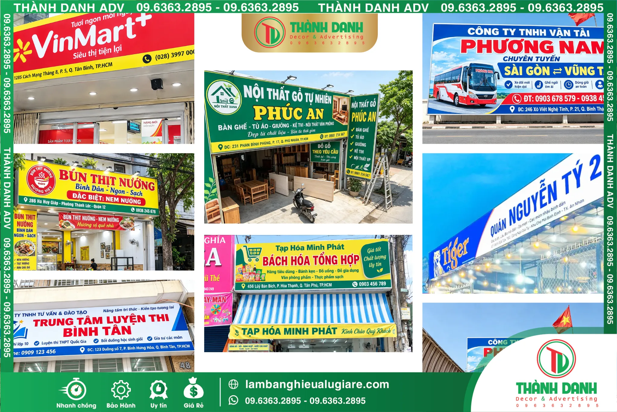 Làm Bảng Hiệu Bạt Giá Rẻ Tại TP HCM – Thi Công Toàn Thành Phố
