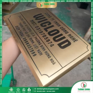 Bảng Tên Công Ty Inox Vàng Xước Tuấn Thành Tân Phú – Mẫu Đẹp, Giá Tốt