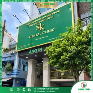 Bảng hiệu Alu chữ nổi Quận 1 Nha khoa SK - Mẫu Đẹp, Thi Công Thực Tế