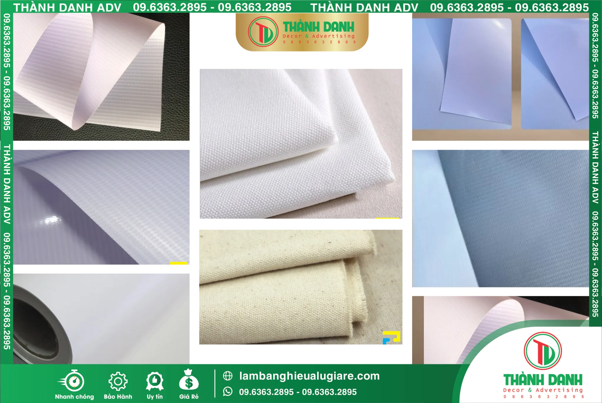 Chất liệu làm bảng hiệu bạt