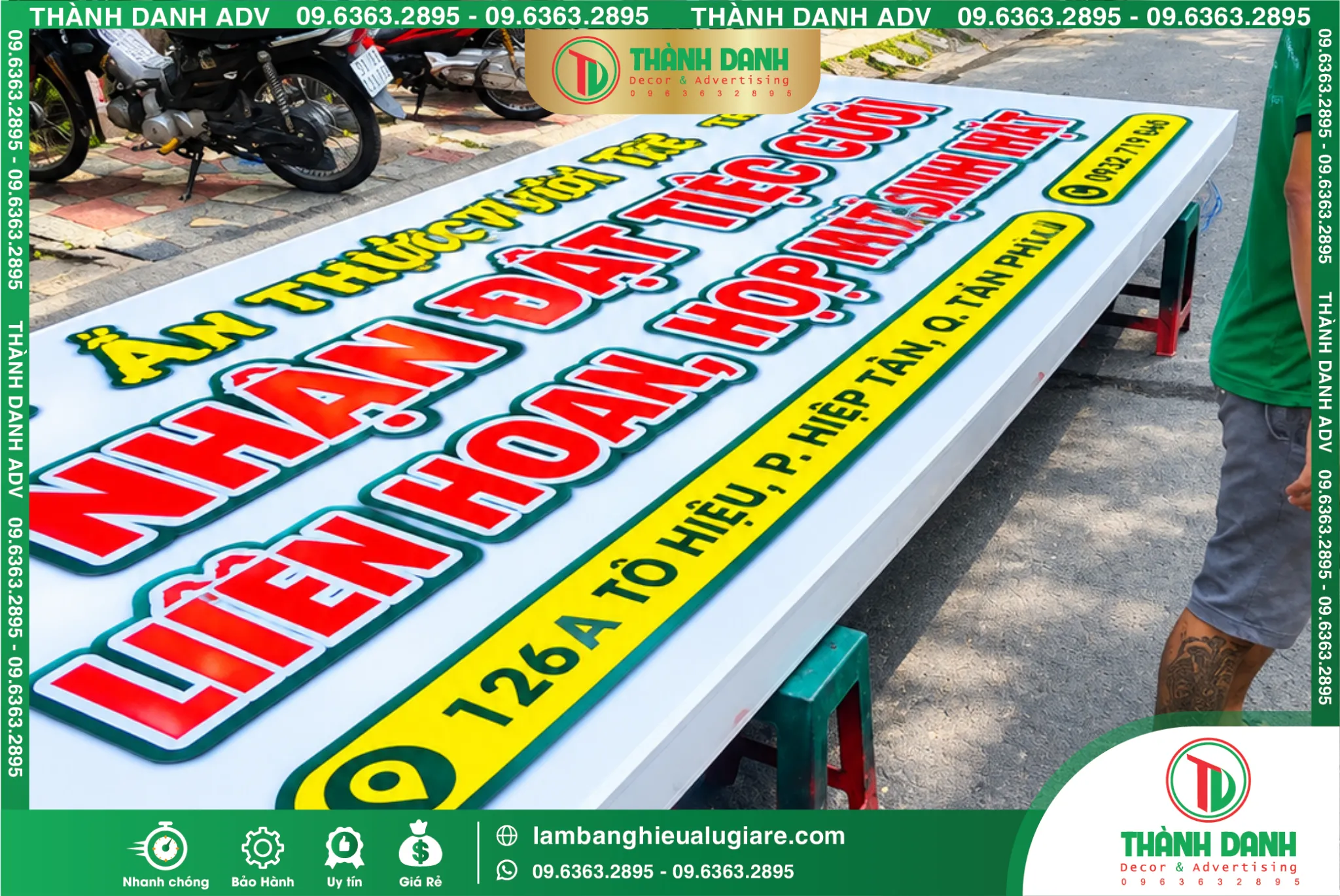 Bảng Hiệu Bạt Vườn Tre Không Gân Quận Tân Phú – Mẫu Đẹp, Giá Tốt