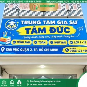 Bảng Bạt Quận 2 Trung Tâm Gia Sư Tâm Đức - Thiết kế đơn giản