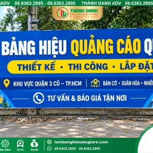 Bảng Bạt Quảng Cáo Quận 3 – Mẫu Đẹp, Giá Tốt, Thi Công Tận Nơi