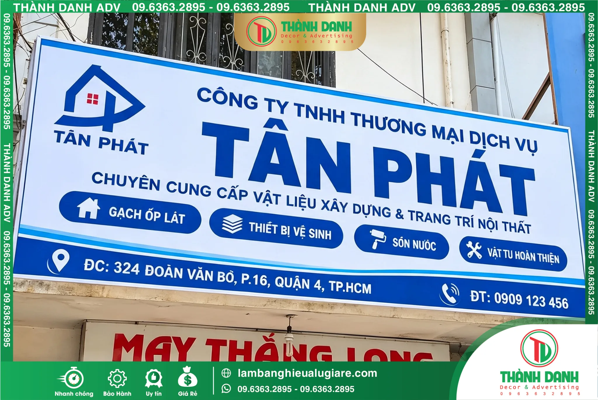 Bảng Bạt Quận 4 Bảng Vật Liệu Tân Phát – Mẫu Đẹp, Giá Tốt