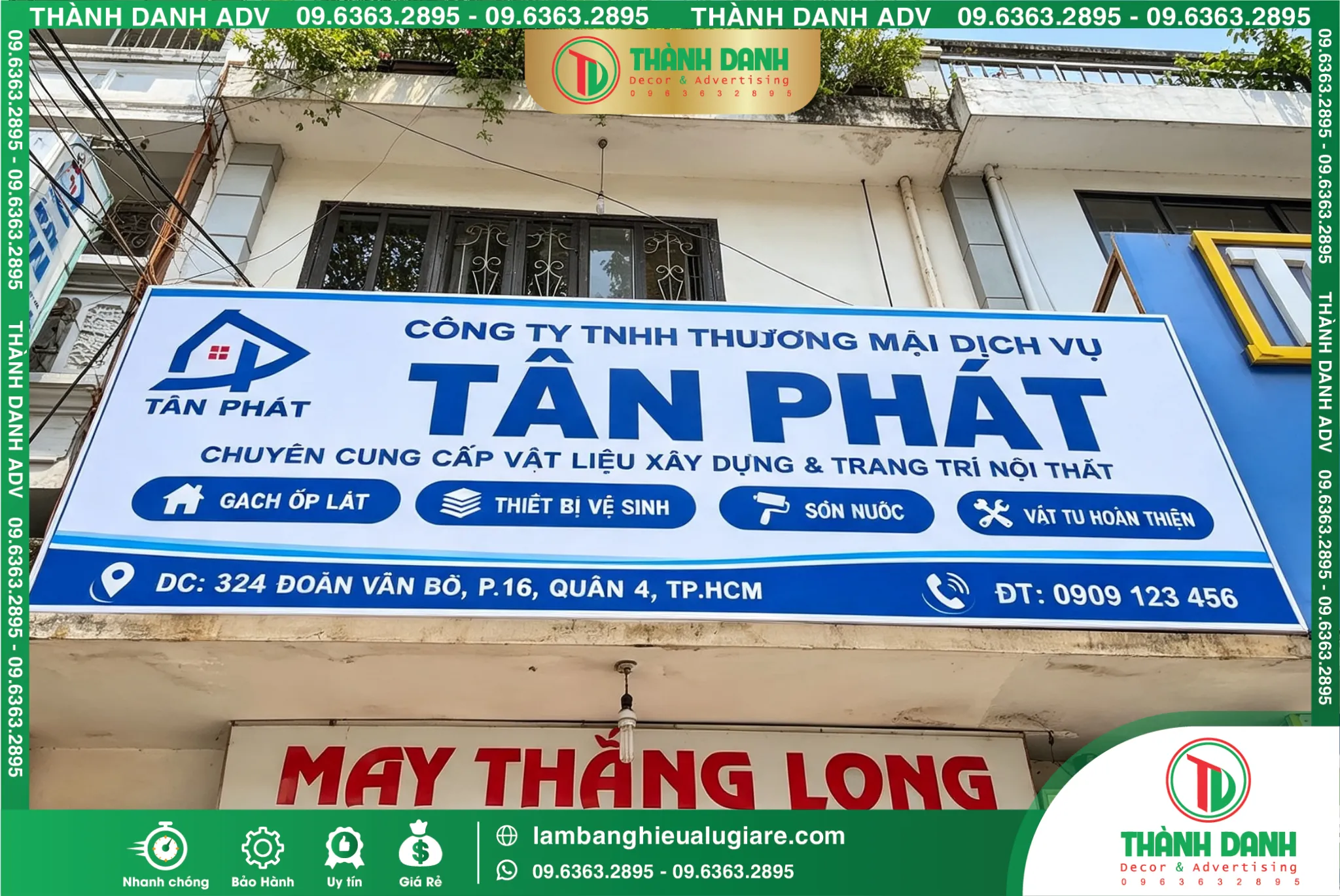 Bảng Bạt Quận 4 Bảng Vật Liệu Tân Phát – Mẫu Đẹp, Giá Tốt
