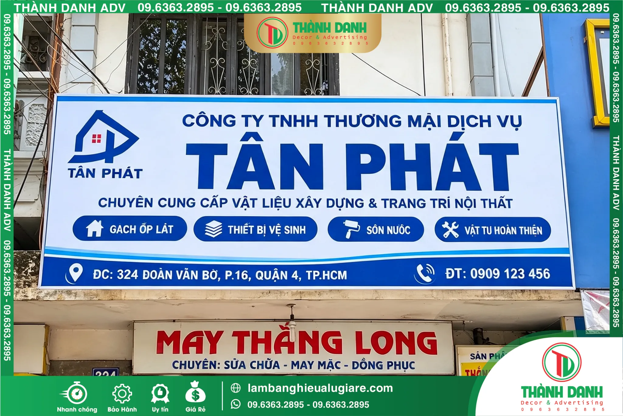 Bảng Bạt Quận 4 Bảng Vật Liệu Tân Phát – Mẫu Đẹp, Giá Tốt