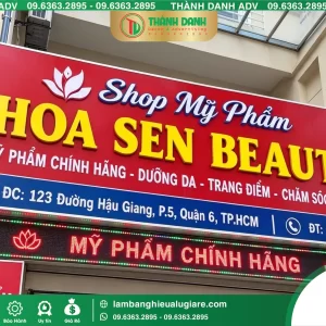 Bảng Bạt Quận 6 Hoa Sen Beauty – Mẫu Đẹp, Giá Tốt