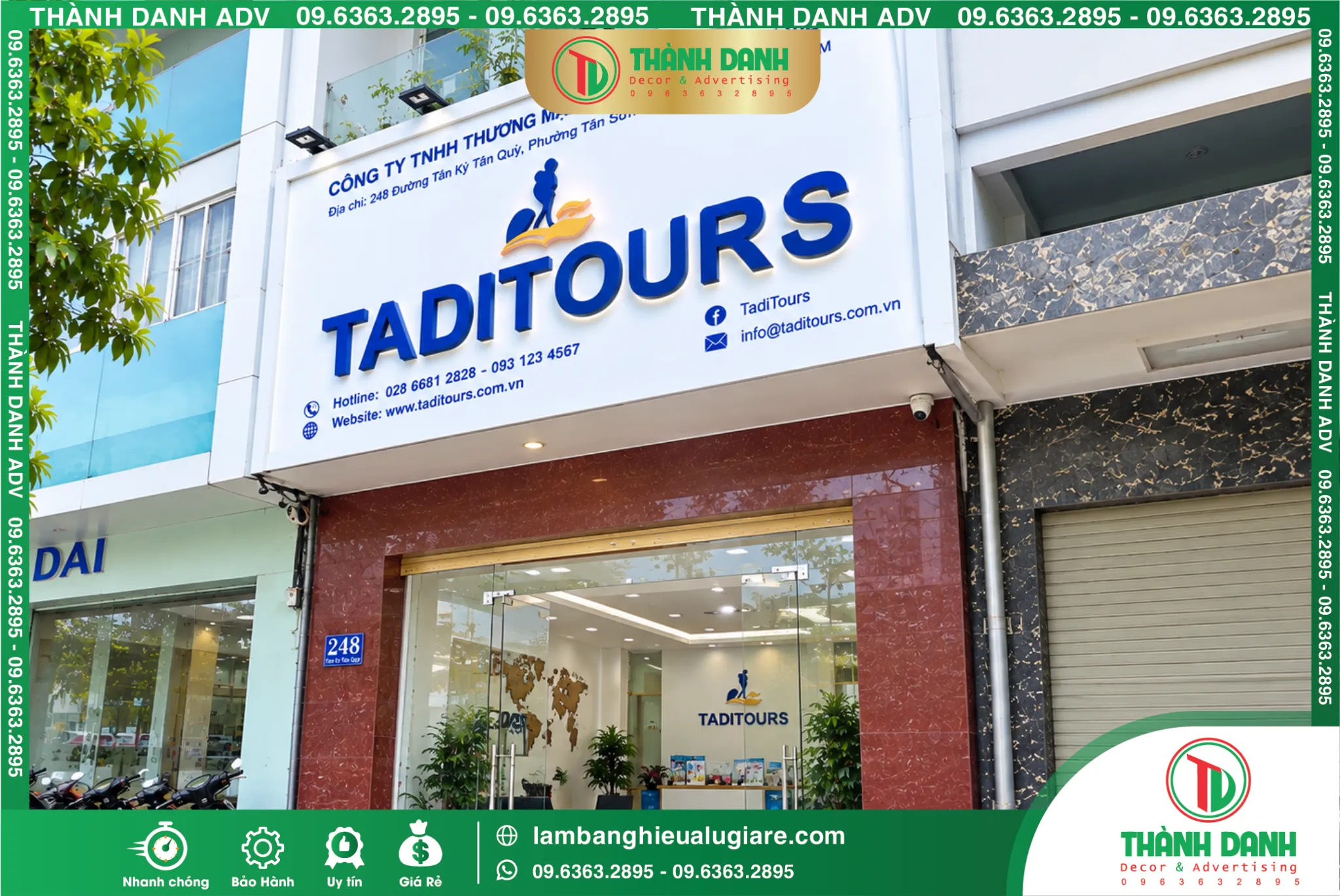Bảng hiệu Alu Tân Phú giá rẻ - Công Ty TNHH TADITOURS Lữ Hành Ta Đi