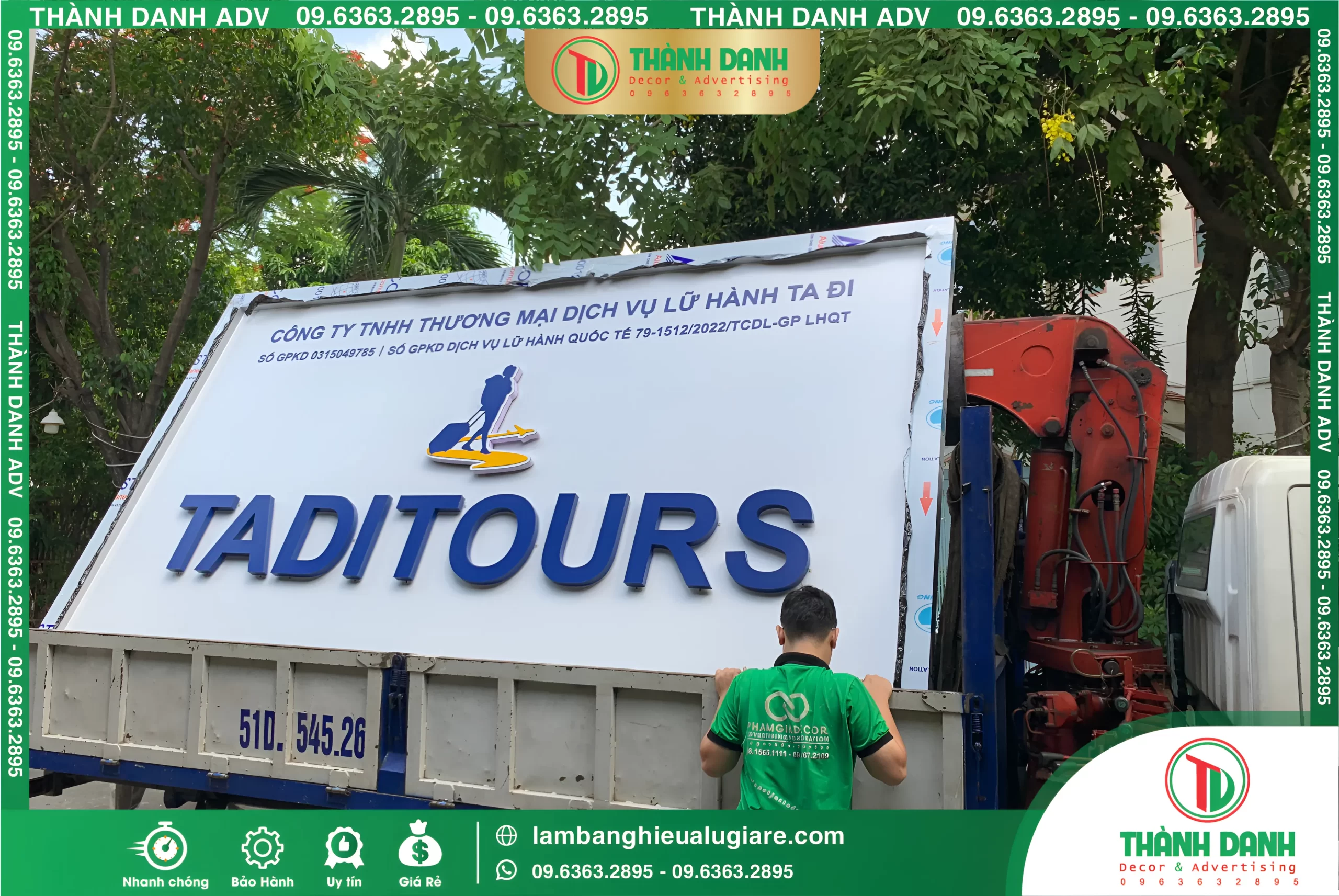 Bảng hiệu Alu Tân Phú giá rẻ - Công Ty TNHH TADITOURS Lữ Hành Ta Đi