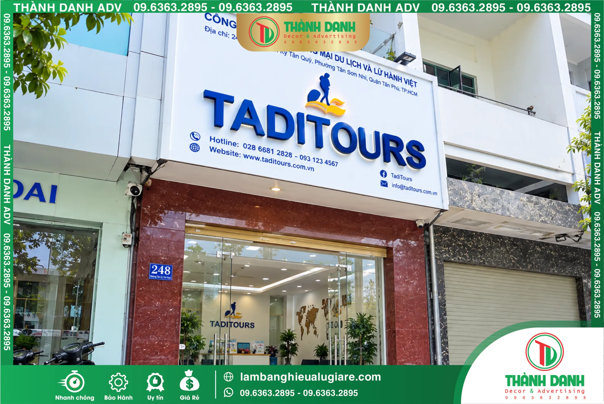 Bảng hiệu Alu Tân Phú giá rẻ - Công Ty TNHH TADITOURS Lữ Hành Ta Đi