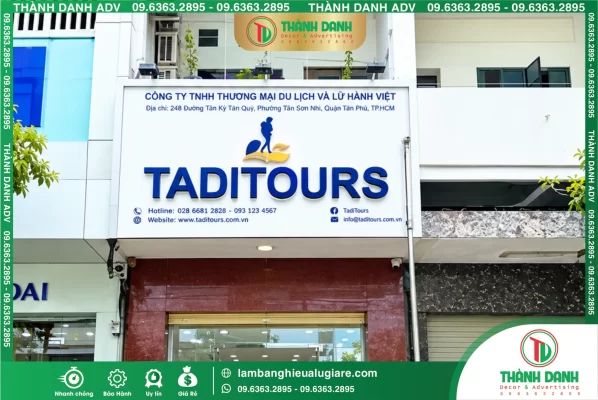 Bảng hiệu Alu Tân Phú giá rẻ - Công Ty TNHH TADITOURS Lữ Hành Ta Đi