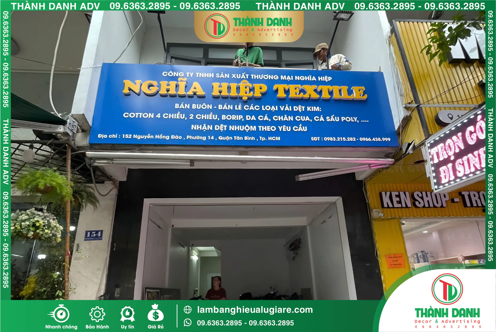 Bảng Hiệu Alu Nghĩa Hiệp Bình Tân – Mẫu Đẹp, Thi Công Thực Tế
