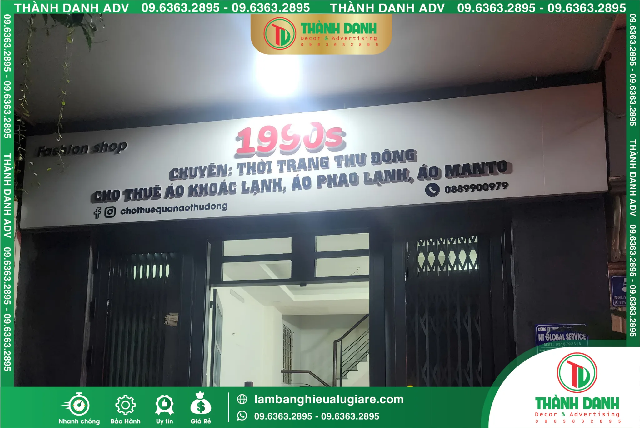 Bảng hiệu alu chữ nổi mica - Thiết kế đẹp với giá hợp lý