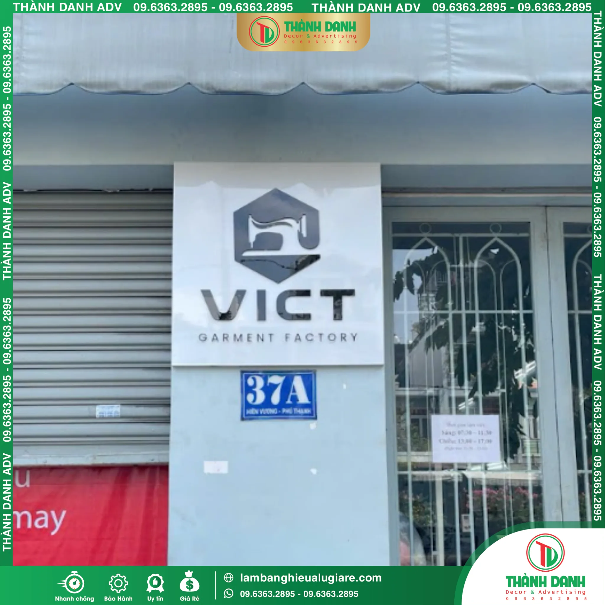 Bảng Hiệu Xưởng May Tân Phú VICT – Mẫu Đẹp, Giá Tốt