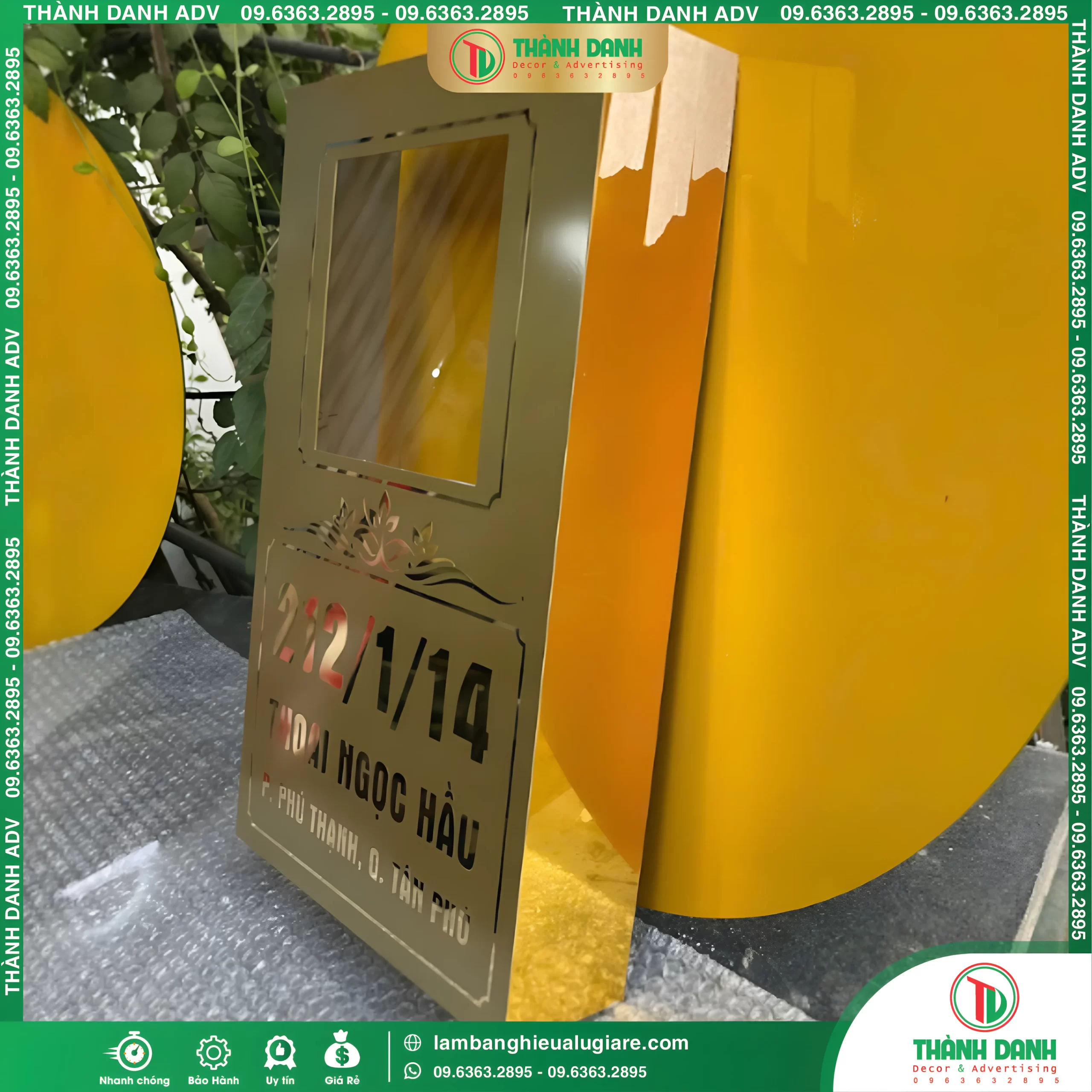 Bảng Số Nhà Inox Quận Tân Phú – Gia Công Theo Kích Thước