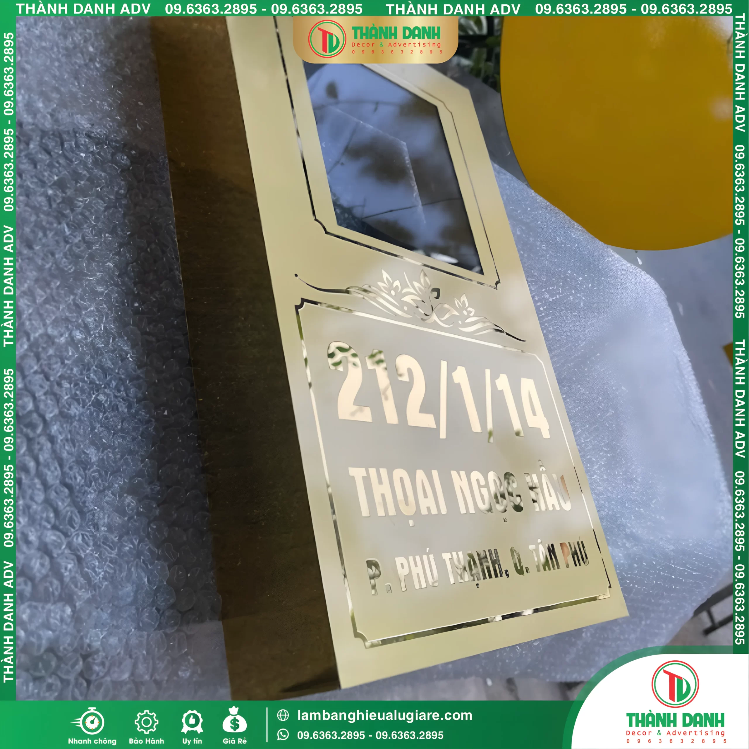 Bảng Số Nhà Inox Quận Tân Phú – Gia Công Theo Kích Thước