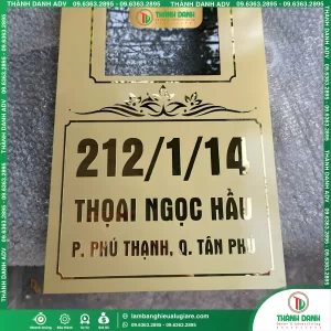 Bảng Số Nhà Inox Quận Tân Phú – Gia Công Theo Kích Thước