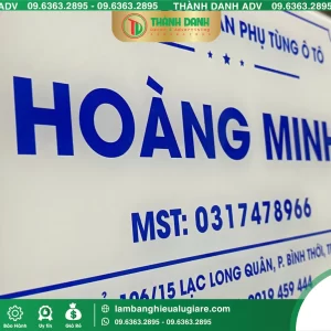 Bảng Tên Công Ty Phụ Tùng Ô Tô Hoàng Minh Tân Phú – Mẫu Đẹp, Giá Tốt