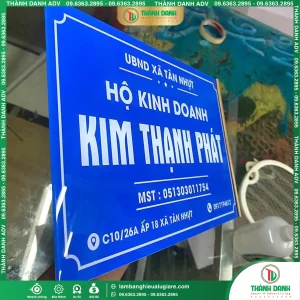 Bảng Tên Hộ Kinh Doanh Long An Kim Thạnh Phát – Mẫu Đẹp, Giá Tốt