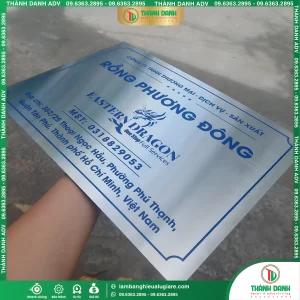 Bảng Tên Inox In UV Công Ty Rồng Phương Đông Tân Phú – Mẫu Đẹp, Giá Tốt