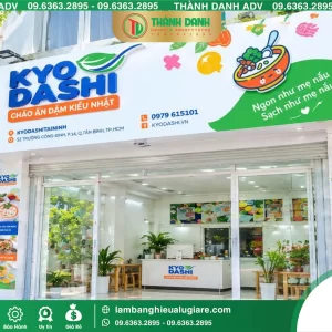 Làm Bảng Hiệu Cháo Ăn Dặm KYO DASHI Quận Tân Bình – Báo Giá Hôm Nay