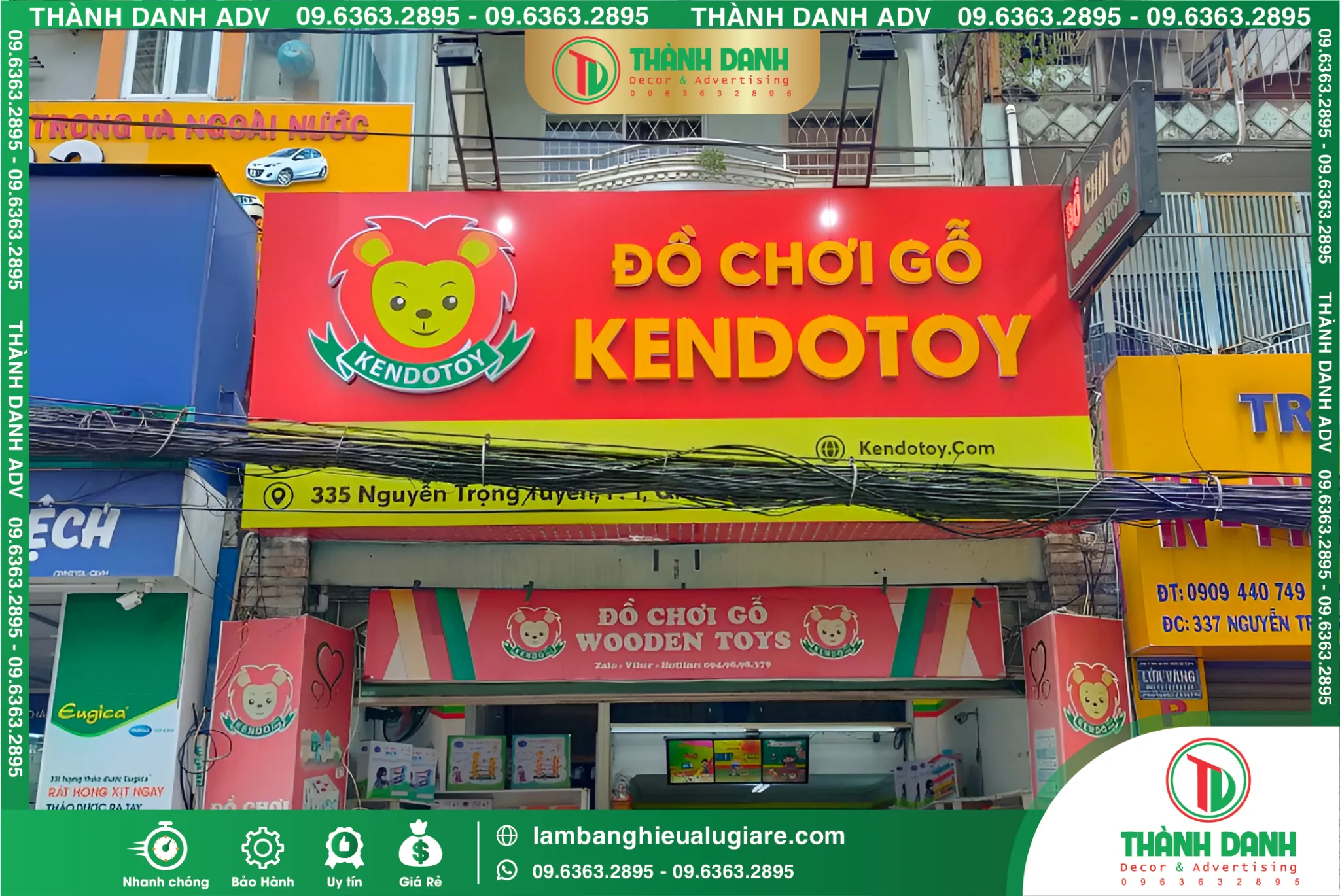Làm Bảng Hiệu Đồ Chơi Gỗ Kendotoy Tân Bình – Thiết Kế Đẹp