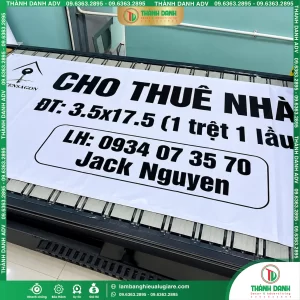 Làm Bạt Cho Thuê Nhà – In Bạt Hiflex Giá Rẻ