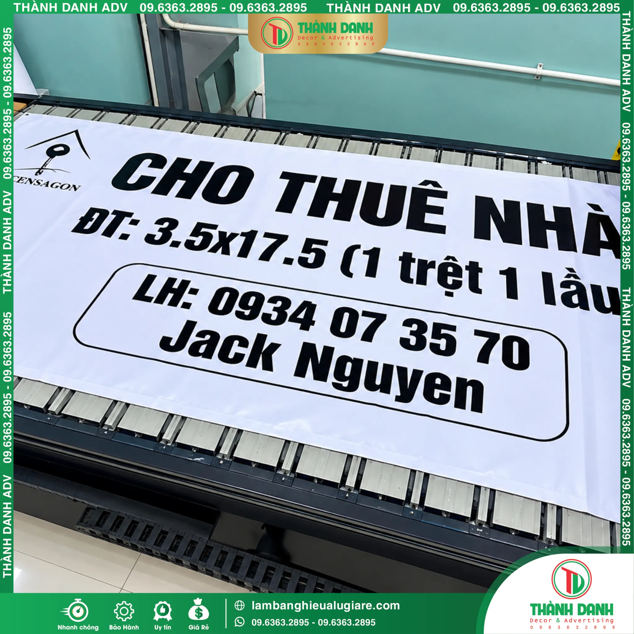Làm Bạt Cho Thuê Nhà – In Bạt Hiflex Giá Rẻ