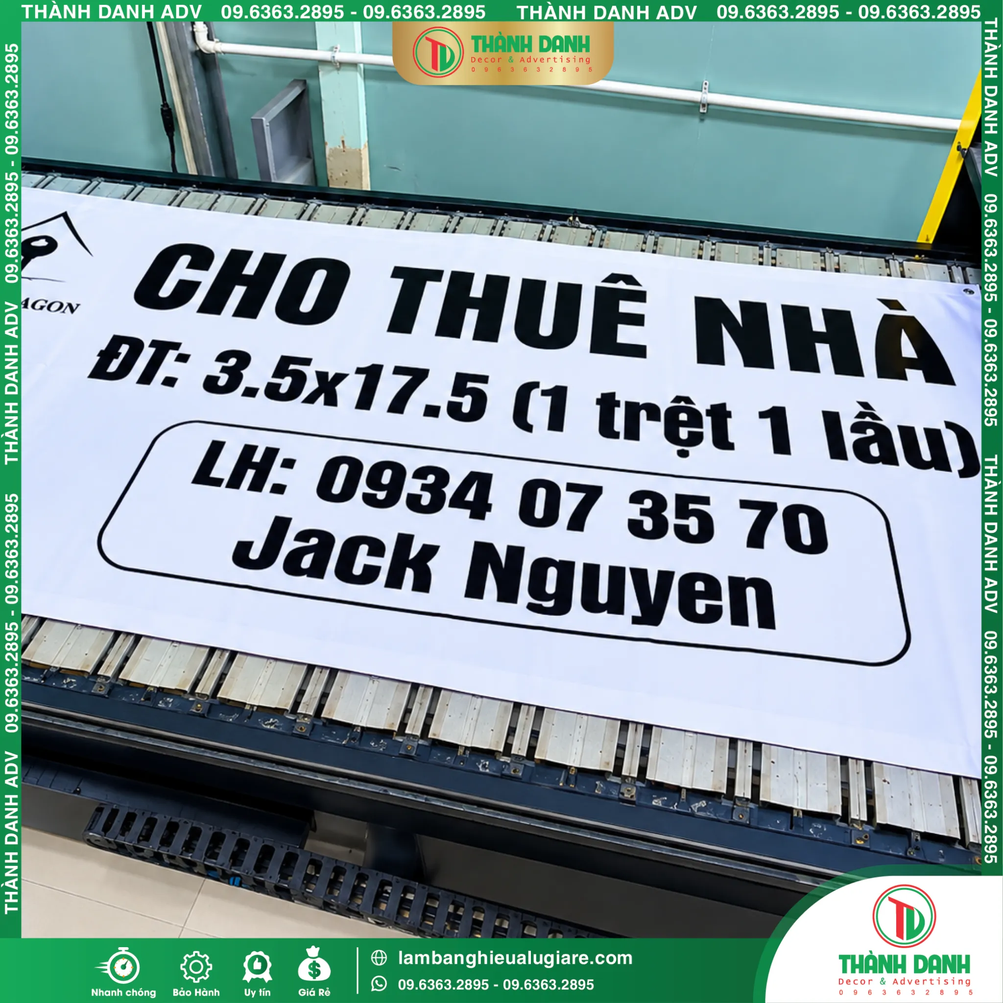 Làm Bạt Cho Thuê Nhà – In Bạt Hiflex Giá Rẻ