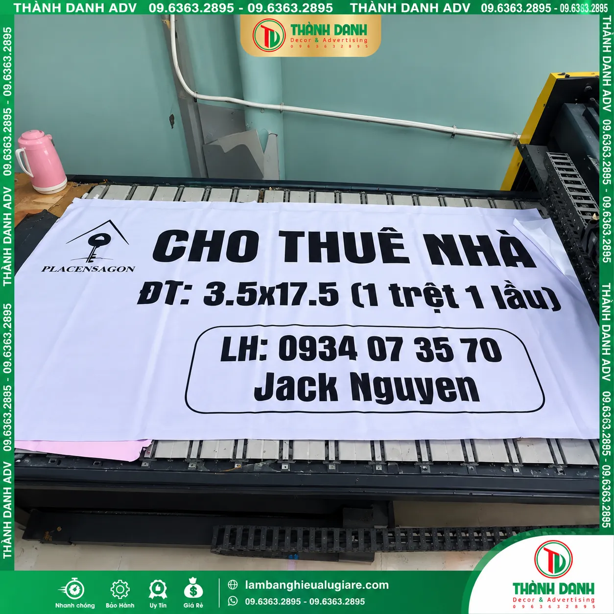 Làm Bạt Cho Thuê Nhà – In Bạt Hiflex Giá Rẻ