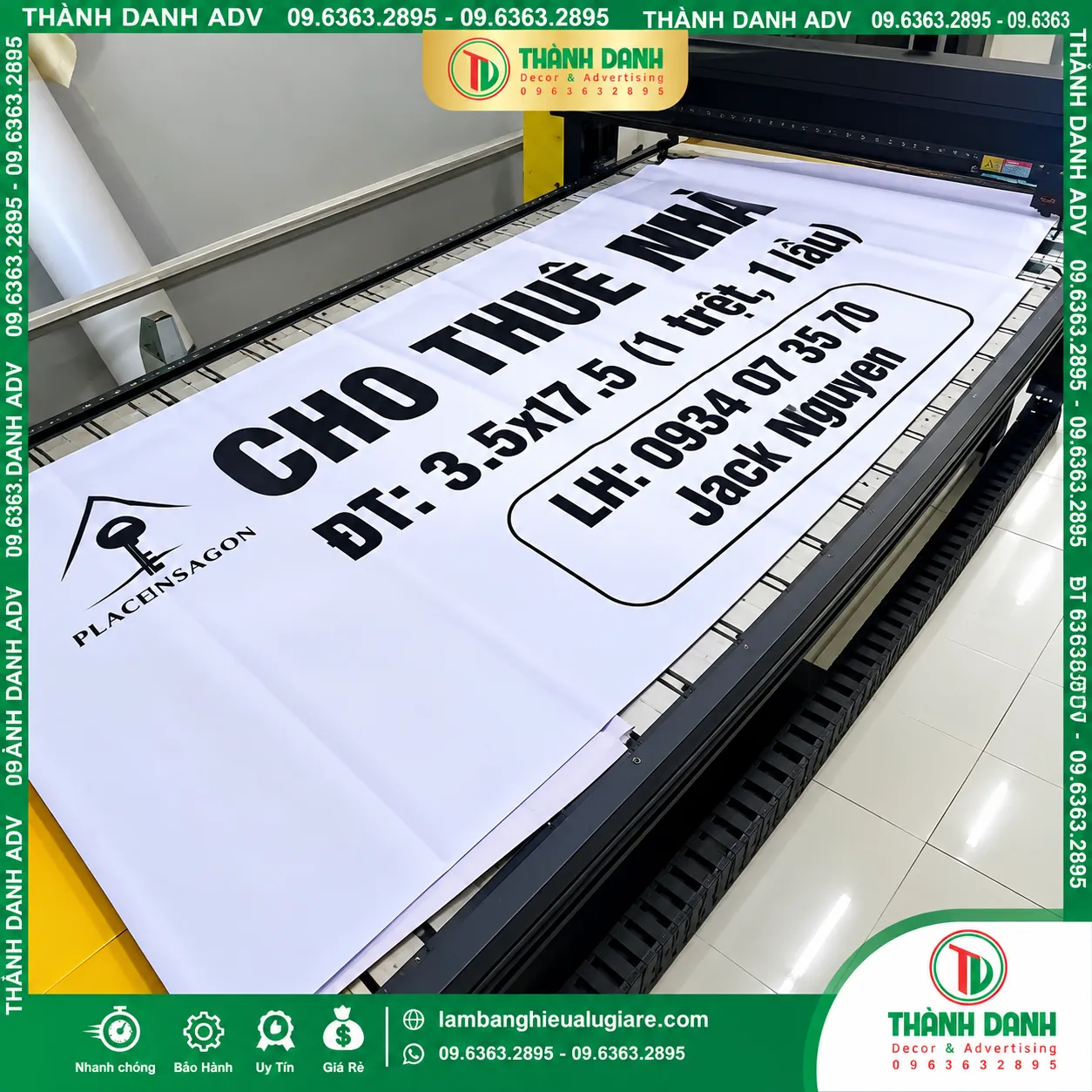 Làm Bạt Cho Thuê Nhà – In Bạt Hiflex Giá Rẻ