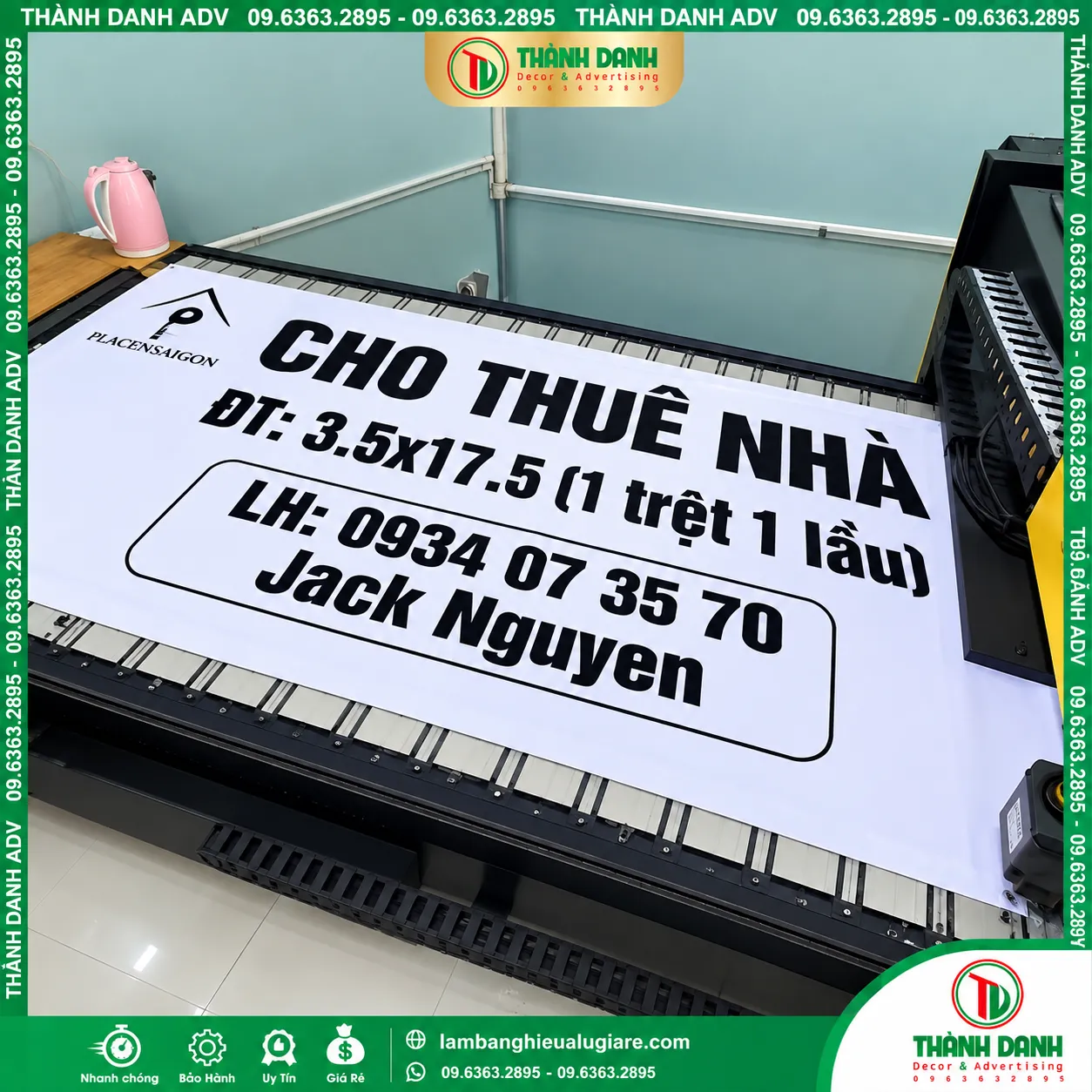 Làm Bạt Cho Thuê Nhà – In Bạt Hiflex Giá Rẻ