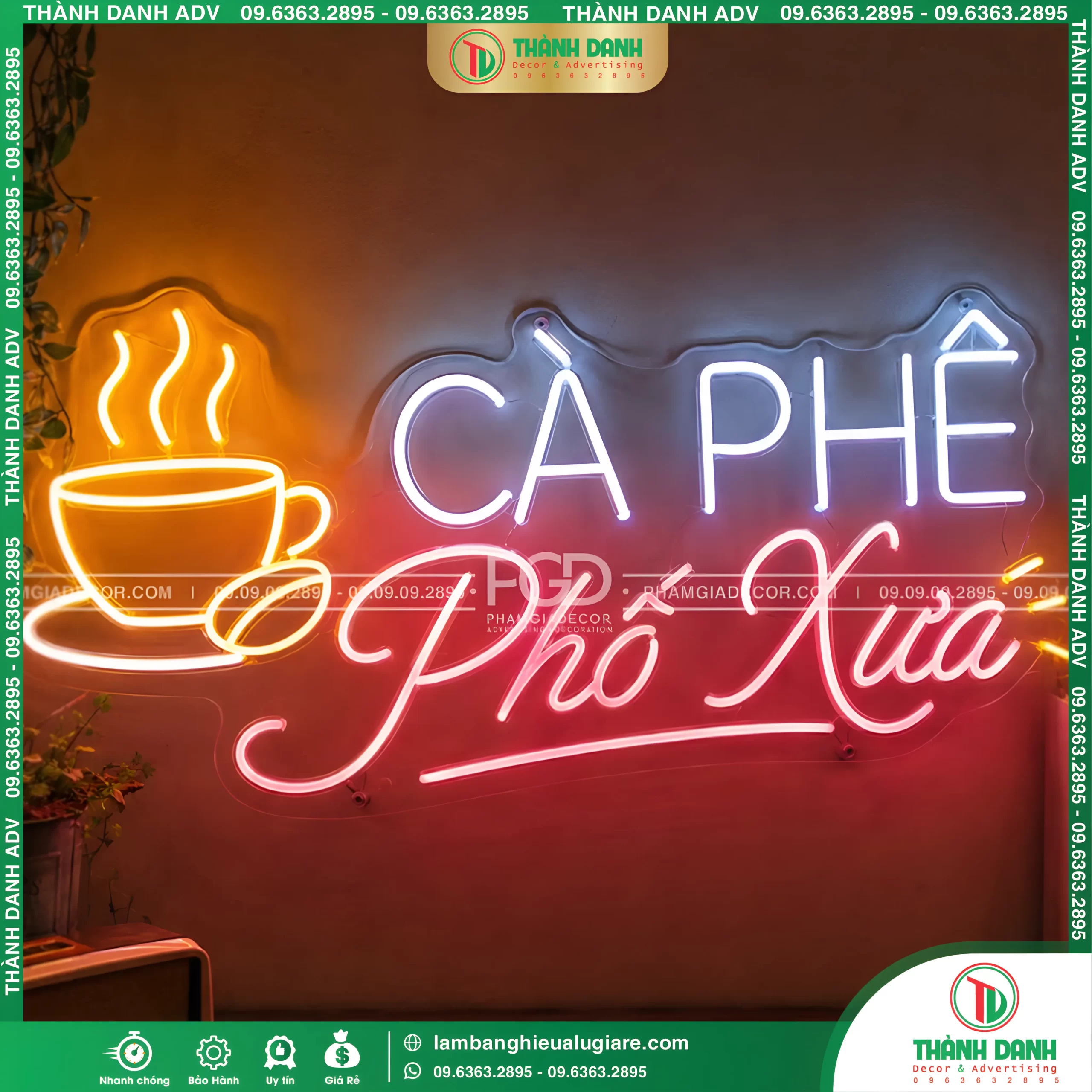 LED Neon Sign dành cho quán Cafe Đẹp, Giá Tốt – Thiết Kế Theo Yêu Cầu
