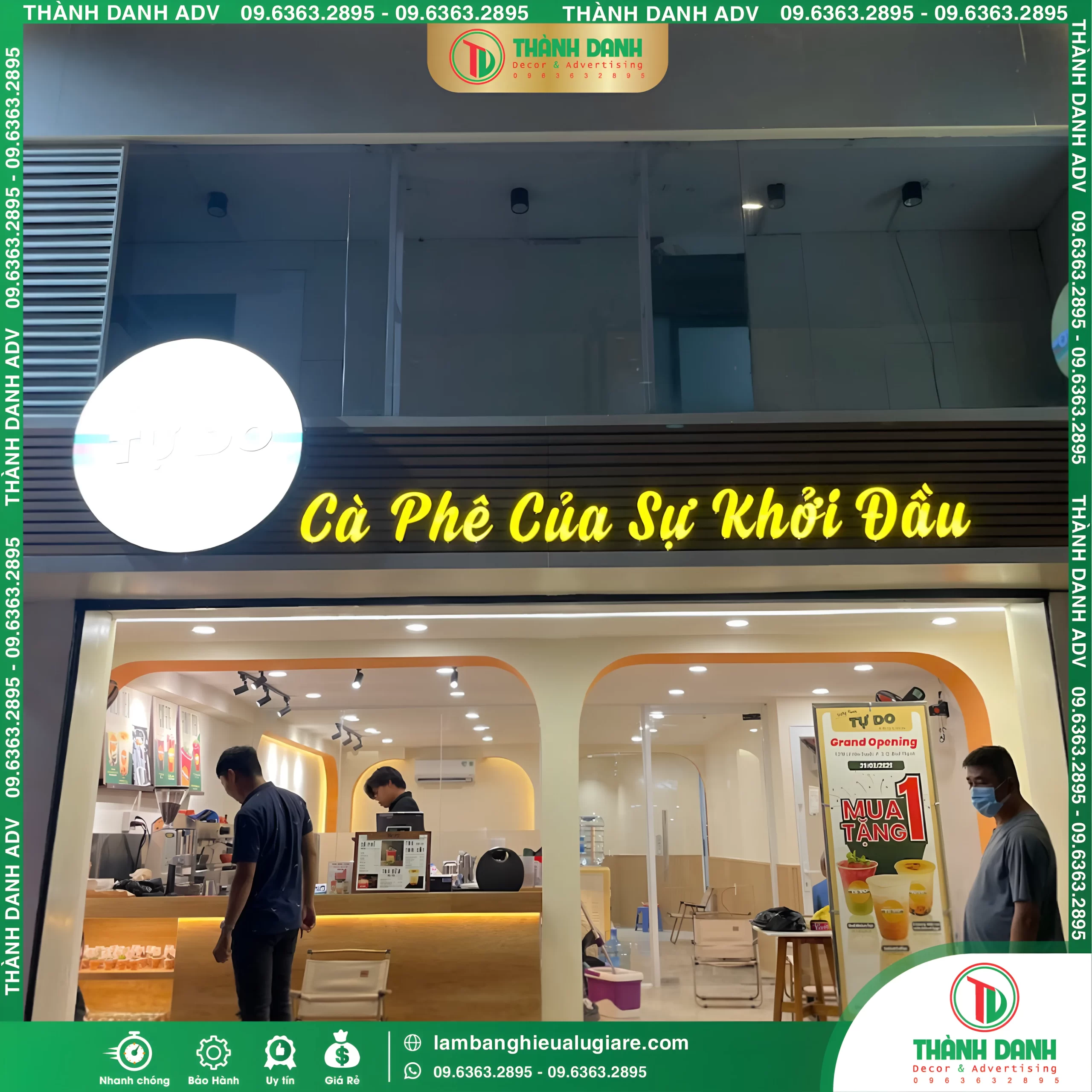 Thi Công Quán Nước Tự Do Bình Thạnh – Trọn Gói, Tiết Kiệm Chi Phí