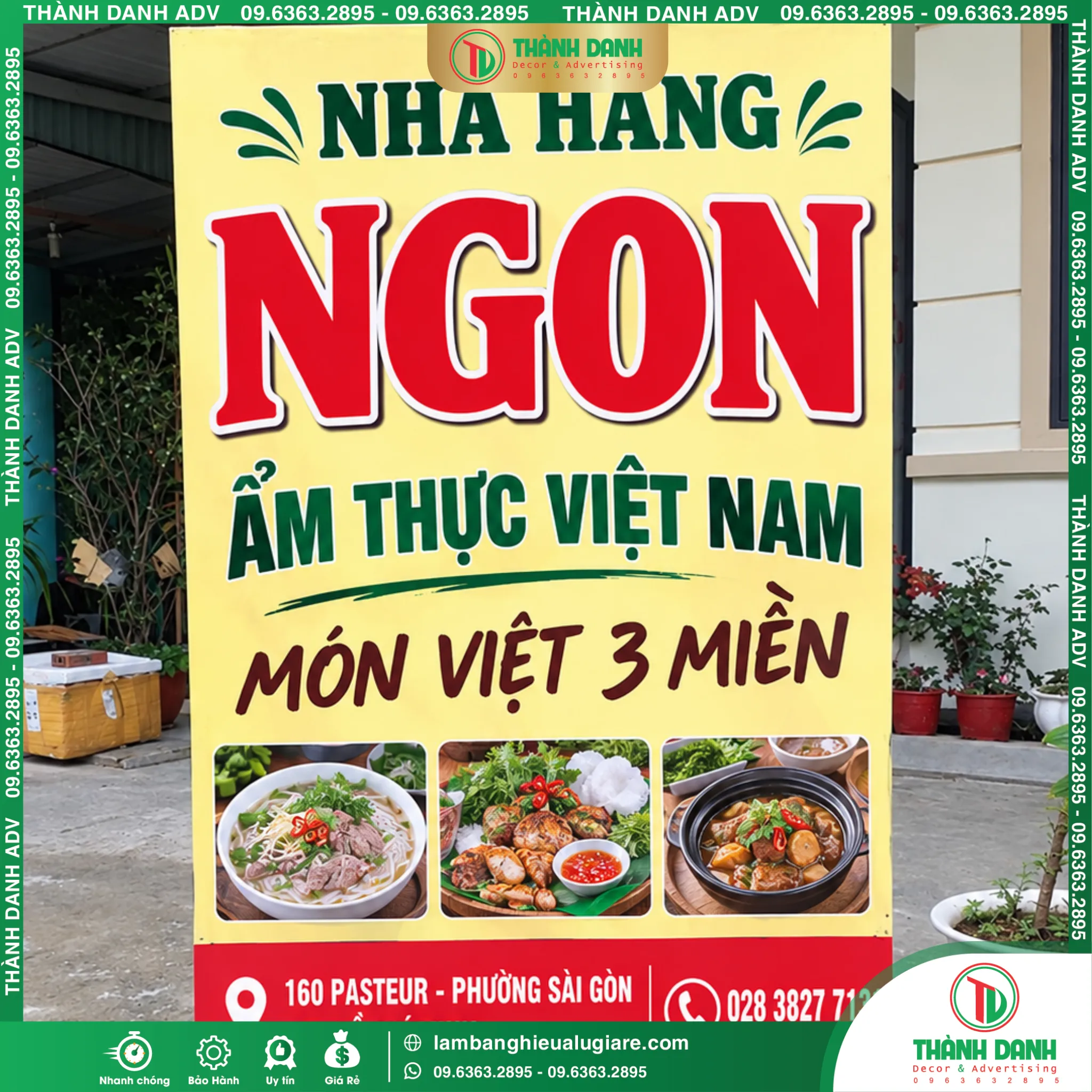 Hộp Đèn Bạt Quận 1 Nhà Hàng – Mẫu Đẹp, Giá Tốt