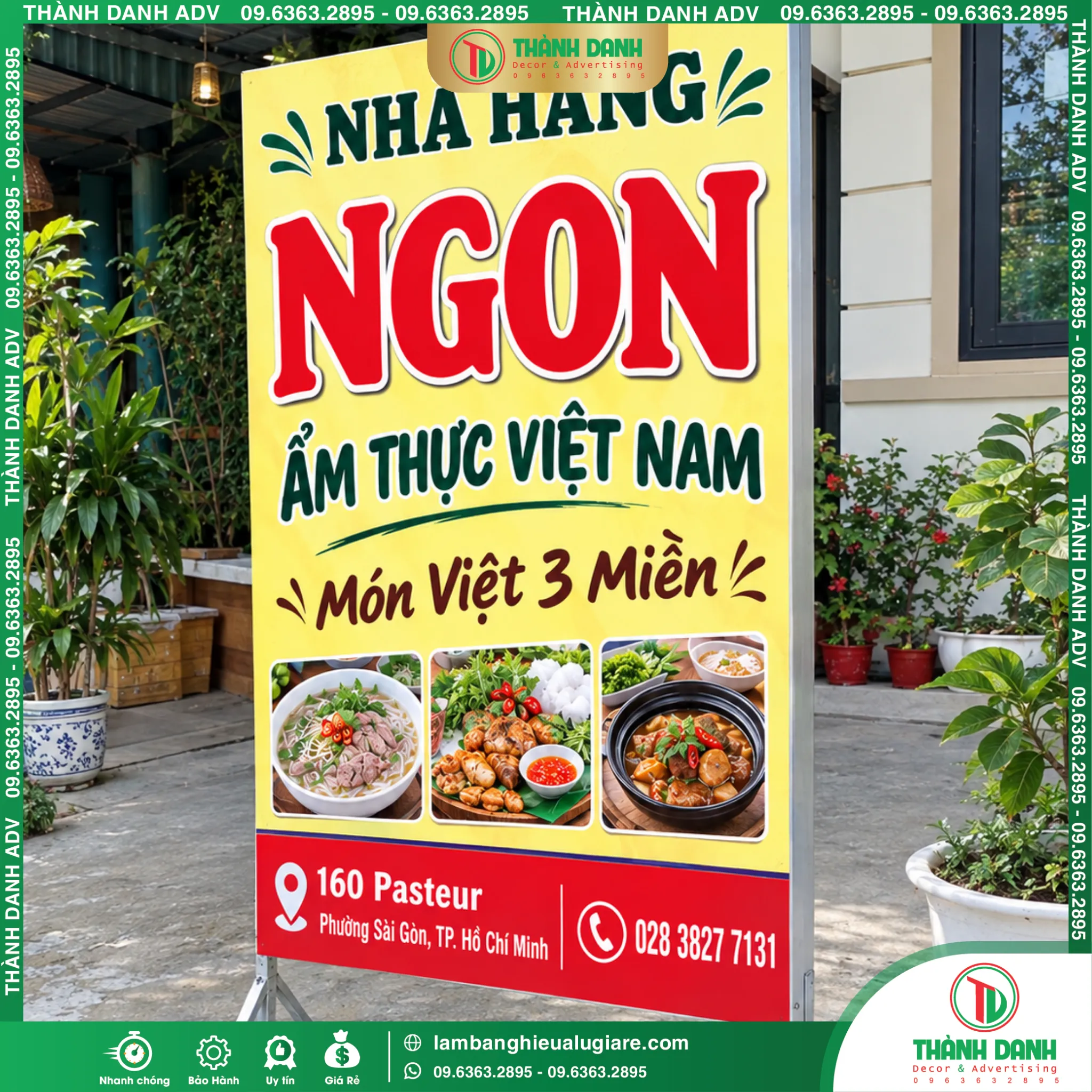 Hộp Đèn Bạt Quận 1 Nhà Hàng – Mẫu Đẹp, Giá Tốt
