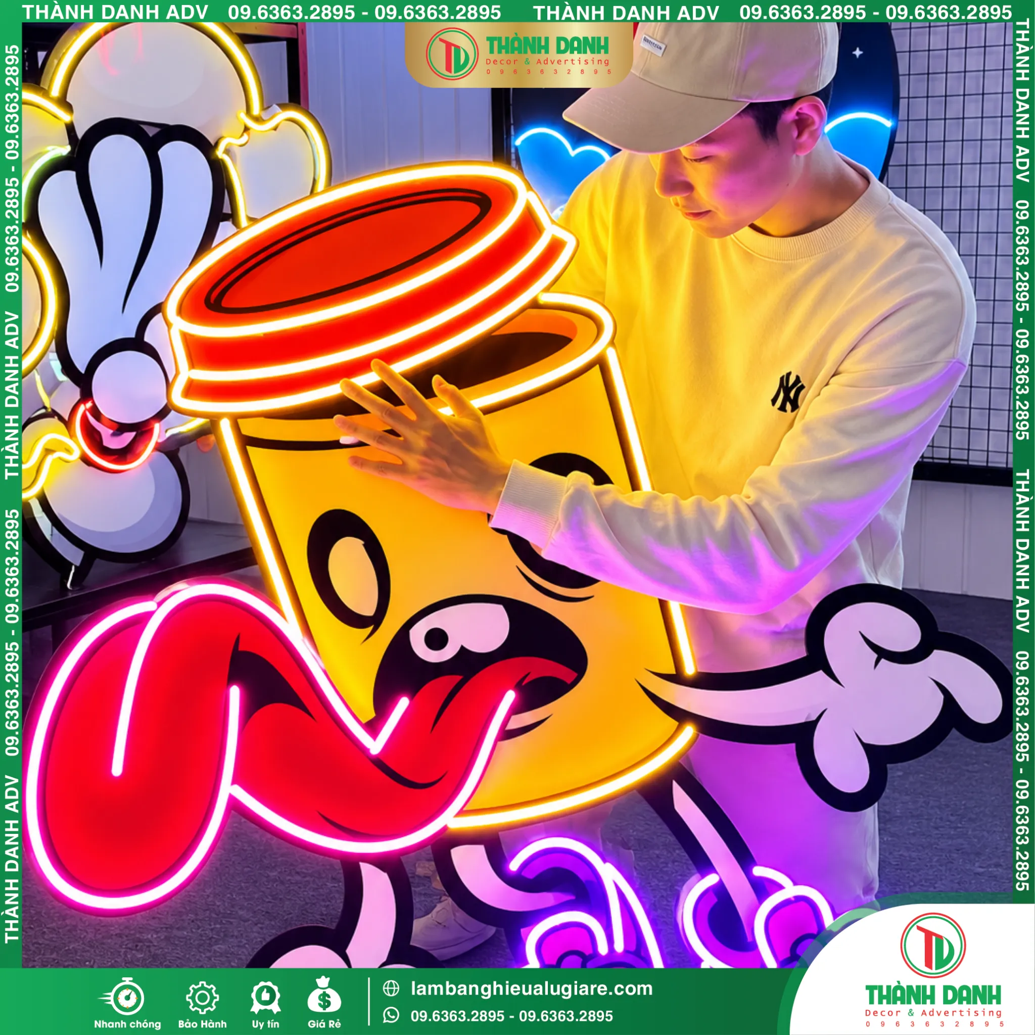 Làm Bảng Hiệu LED Neon Sign Đẹp, Ấn Tượng – Thiết Kế Theo Yêu Cầu