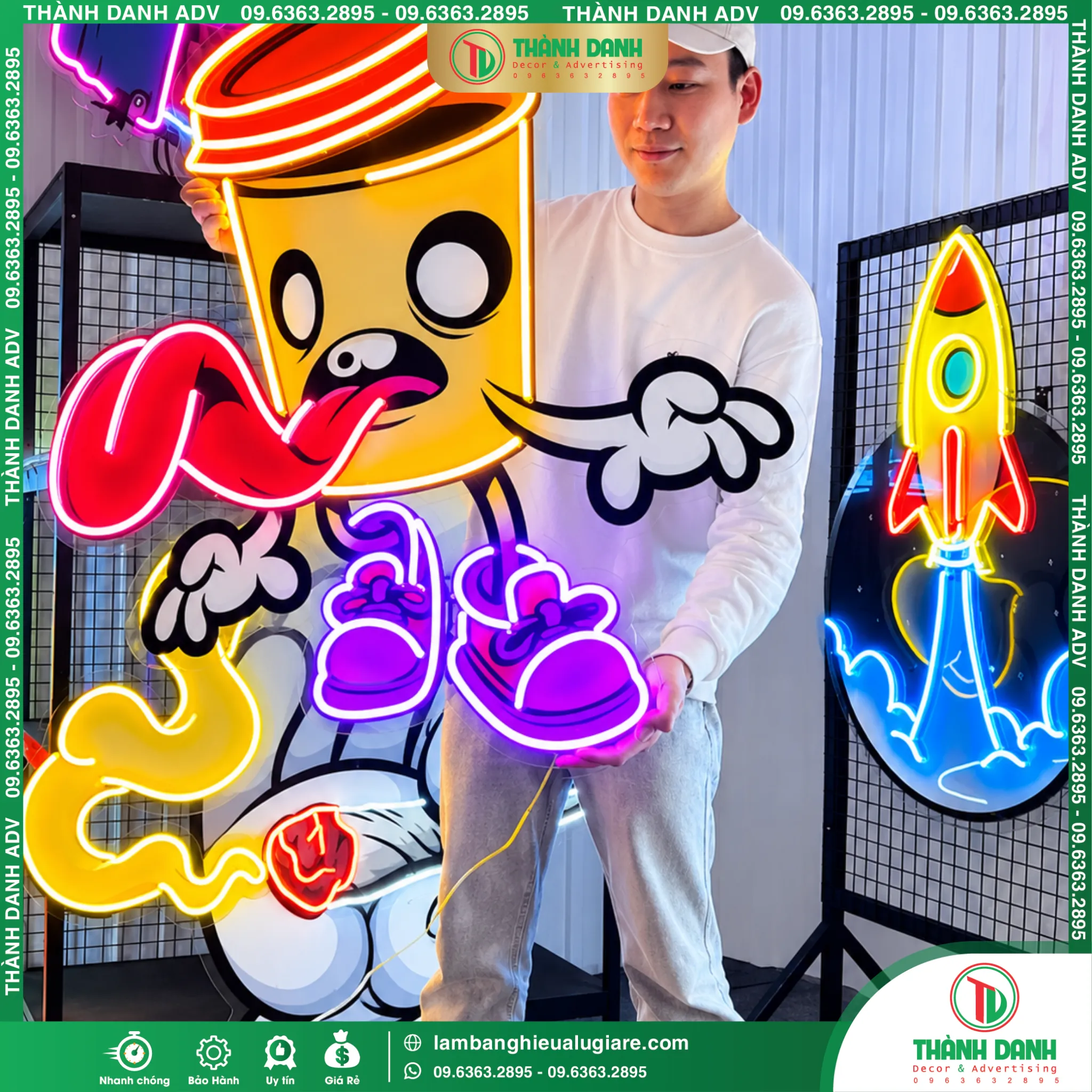 Làm Bảng Hiệu LED Neon Sign Đẹp, Ấn Tượng – Thiết Kế Theo Yêu Cầu