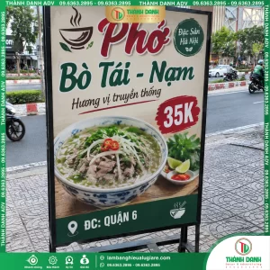 Hộp Đèn Bạt Quận 6 Quán Phở Mẫu Đẹp, Giá Tốt
