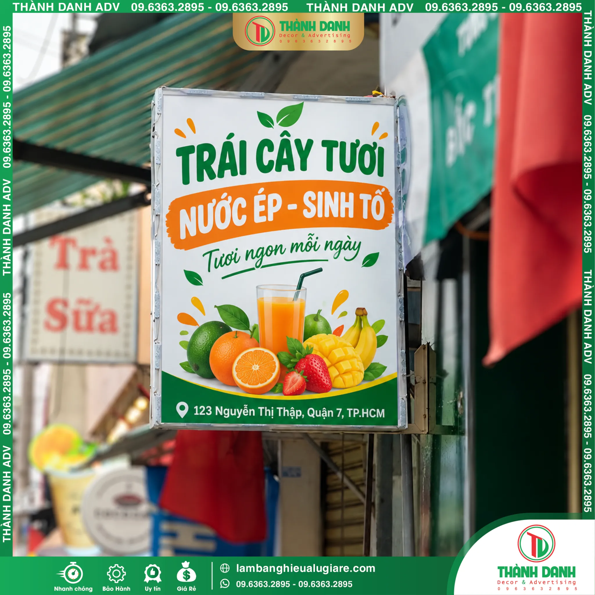 Bảng Vẫy Bạt Quận 7 Nước Ép Sinh Tố – Mẫu Đẹp, Giá Tốt
