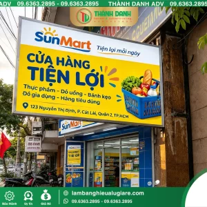 Bảng Vẫy Bạt Quận 2 SunMart – Mẫu Đẹp, Giá Tốt