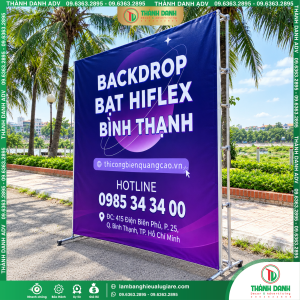 In Bạt Hiflex quận Bình Thạnh Backdrop Gía Rẻ