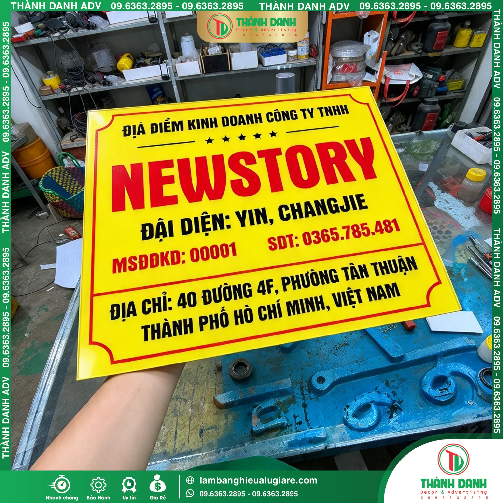 Bảng tên công ty quận 7 NEWSTORY Phường Tân Thuận Gía Rẻ