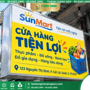 Bảng Vẫy Bạt Quận 2 SunMart – Mẫu Đẹp, Giá Tốt