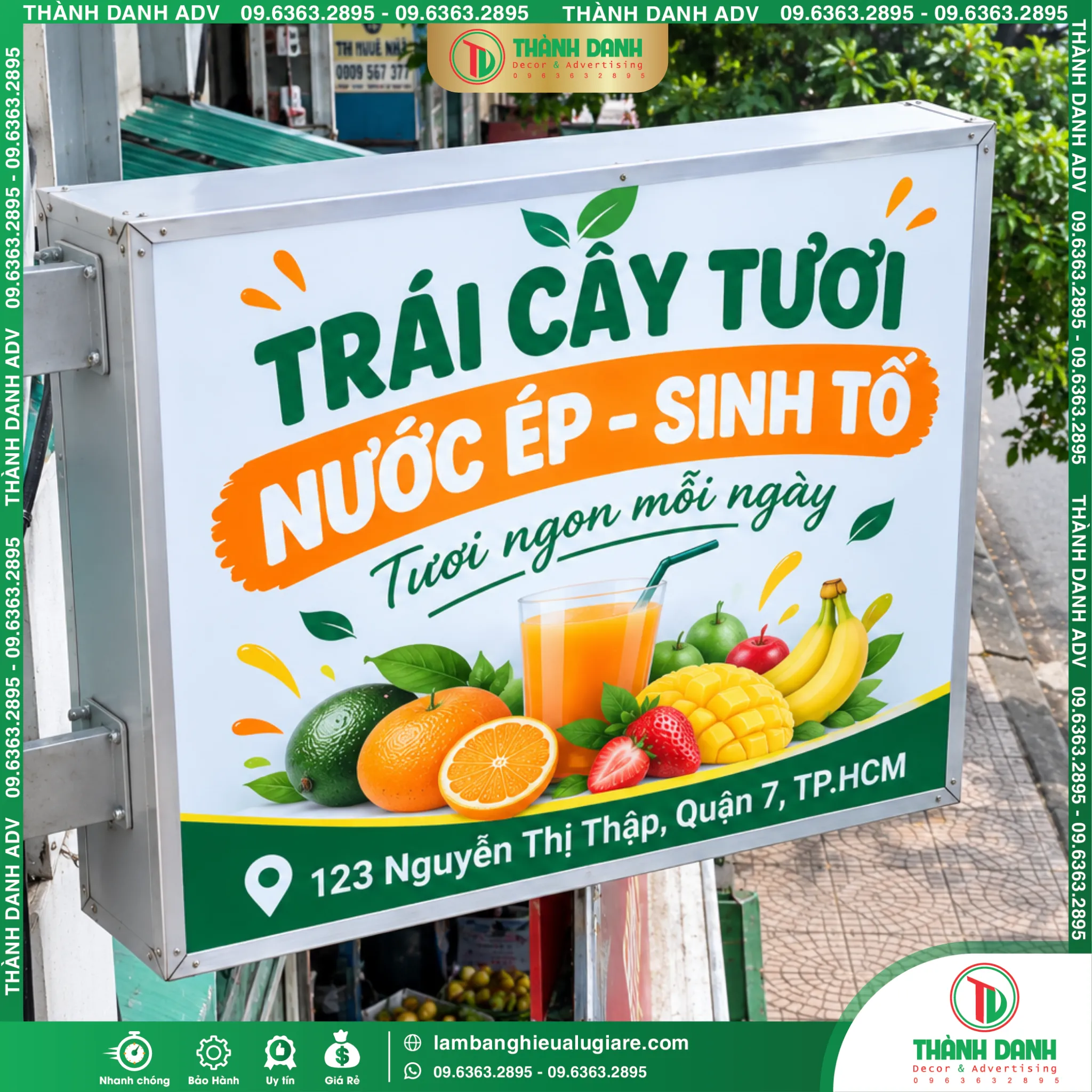 Bảng Vẫy Bạt Quận 7 Nước Ép Sinh Tố – Mẫu Đẹp, Giá Tốt