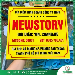 Bảng tên công ty quận 7 NEWSTORY Phường Tân Thuận Gía Rẻ