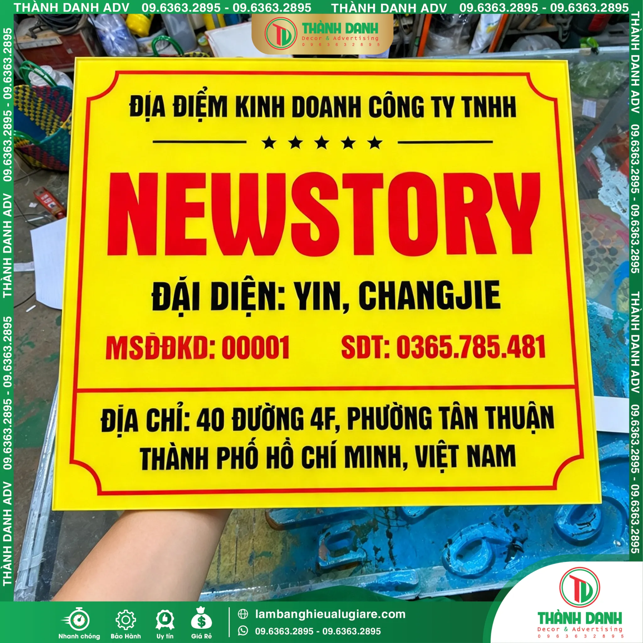Bảng tên công ty quận 7 NEWSTORY Phường Tân Thuận Gía Rẻ